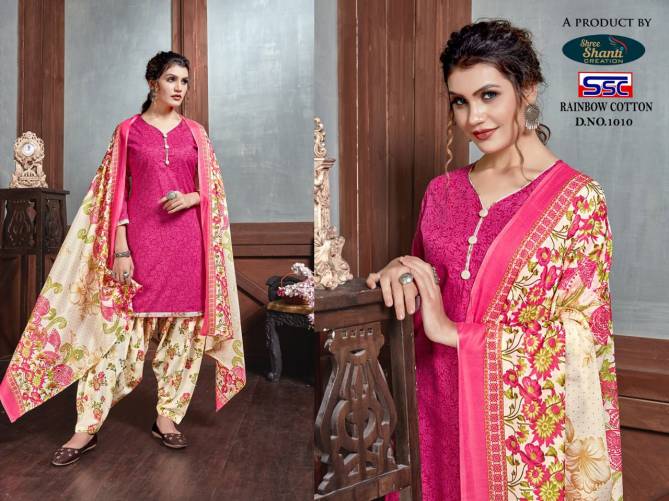 Shree Shanti Rainbow Regular Wear Cotton Printed Punjabi Dress Material